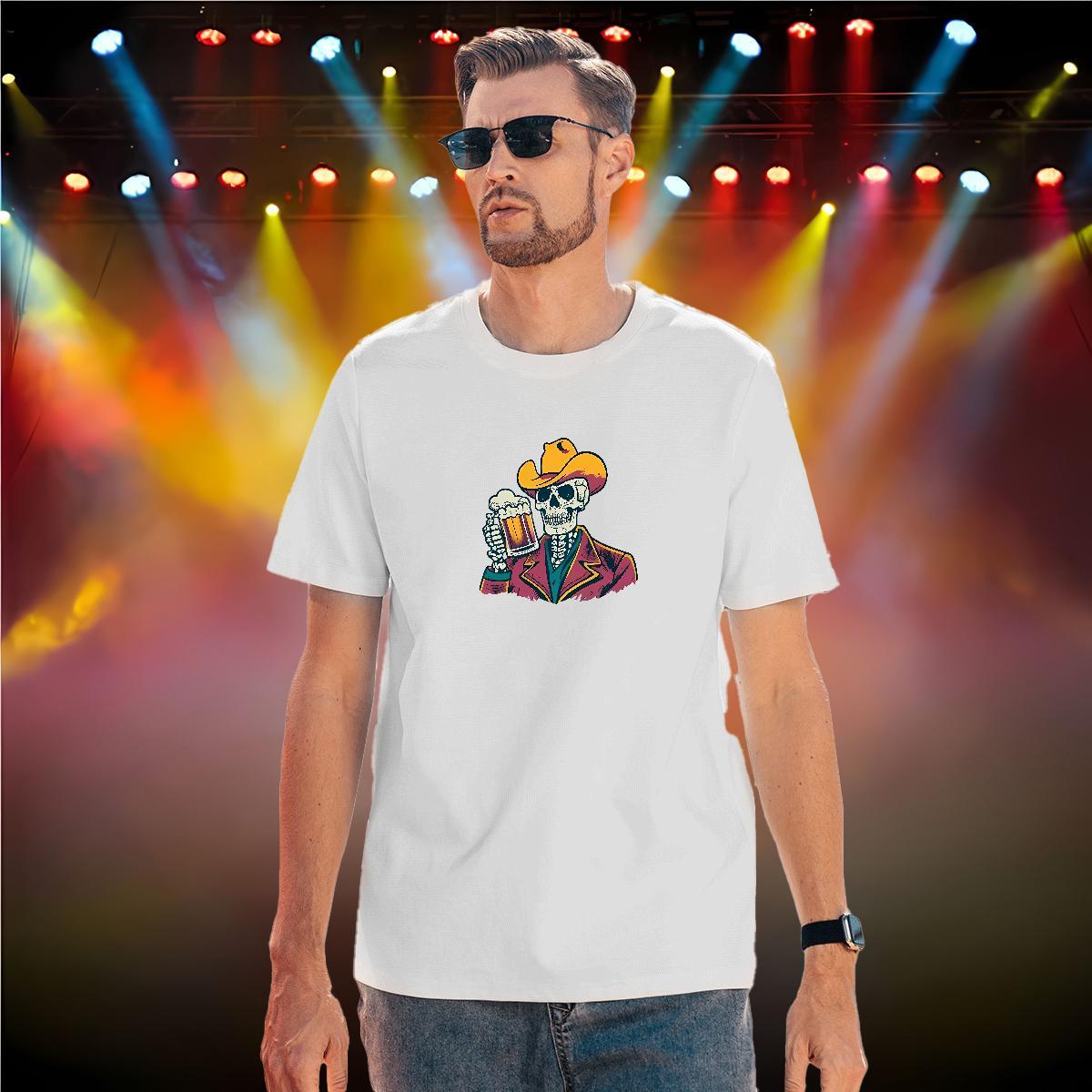 Wholesale Mens T Shirts 100% Cotton 230g skull Street Casual Anime Print Breathable Short Sleeve Tshirts Fashion Designer Tees