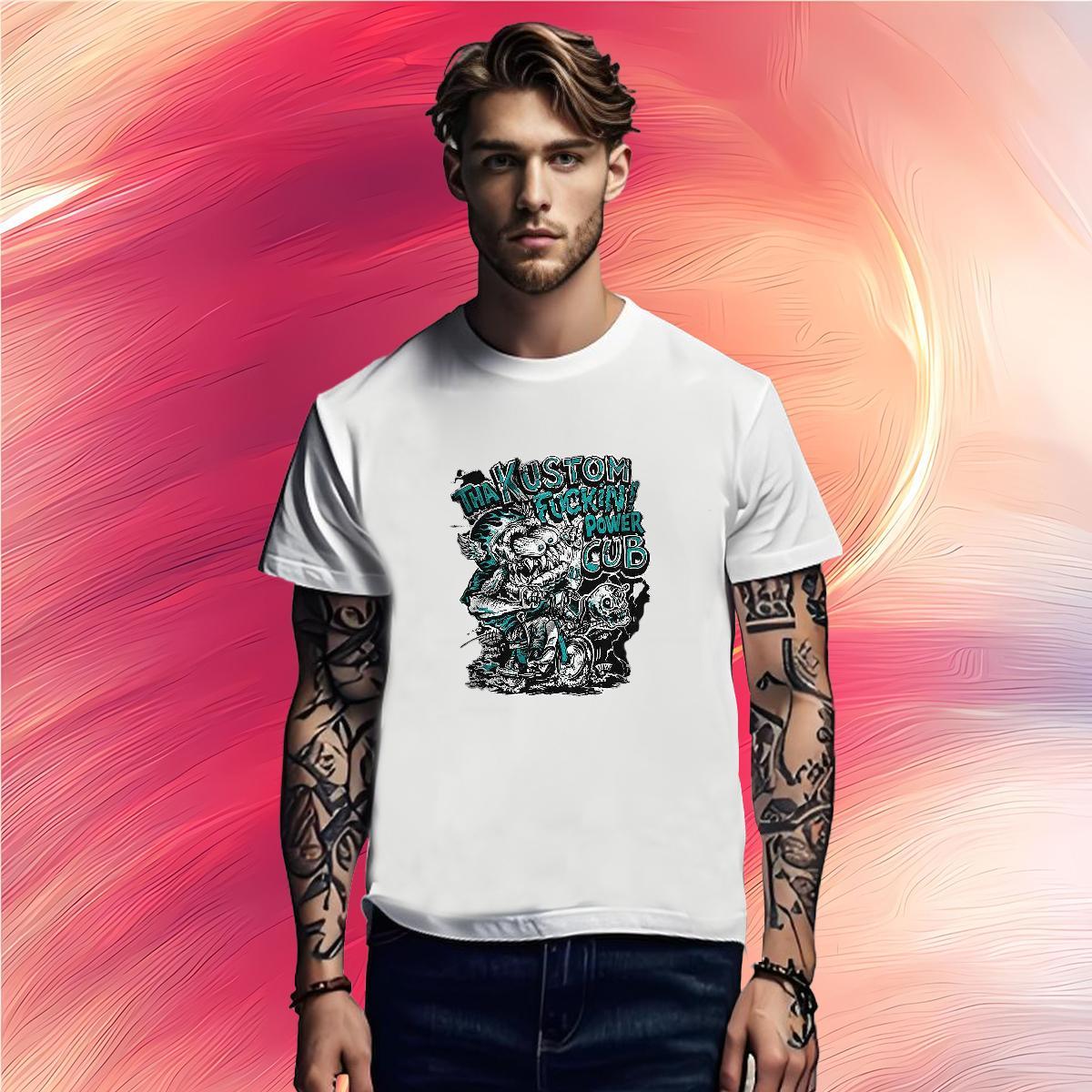 TOP Quality T-Shirts for Men 230g Cotton skull Home Outdoor Oversized Crew Neck Men Tops Tees DIY Customized Top Tees
