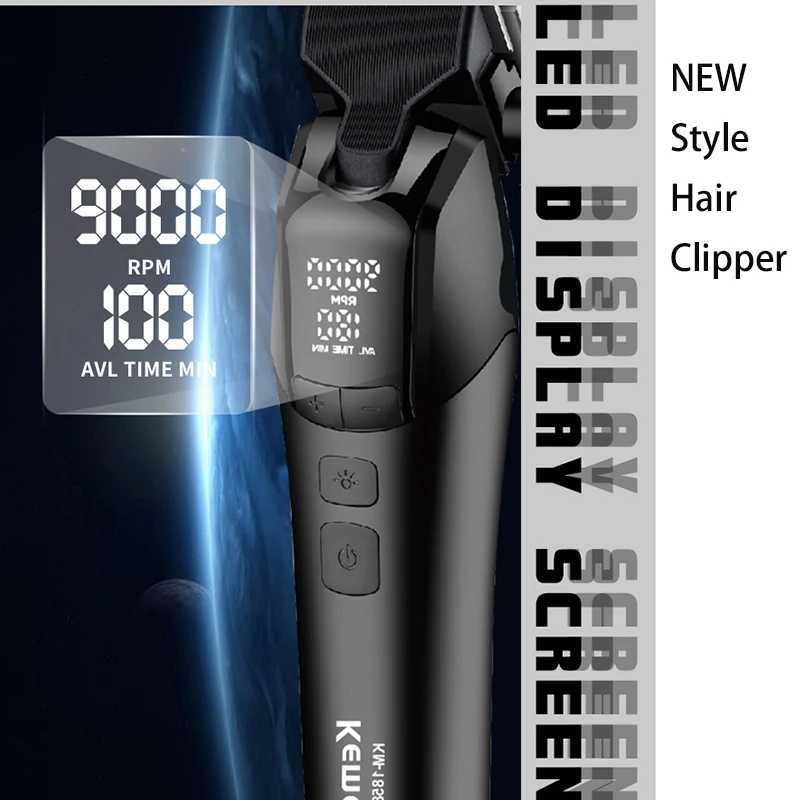 Kemei New Barber Professional Barber Hair Clipper Mens Adjustable Large Capacity Hair Clipper KM-1858 W240824