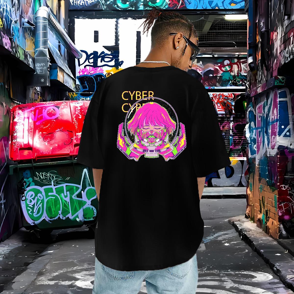 Designer Mens T Shirts 230g 100% Cotton portrait Home Outdoor Black Oversized O-Neck Short Sleeve Mens Tshirts Free Shipping Tops Shirt