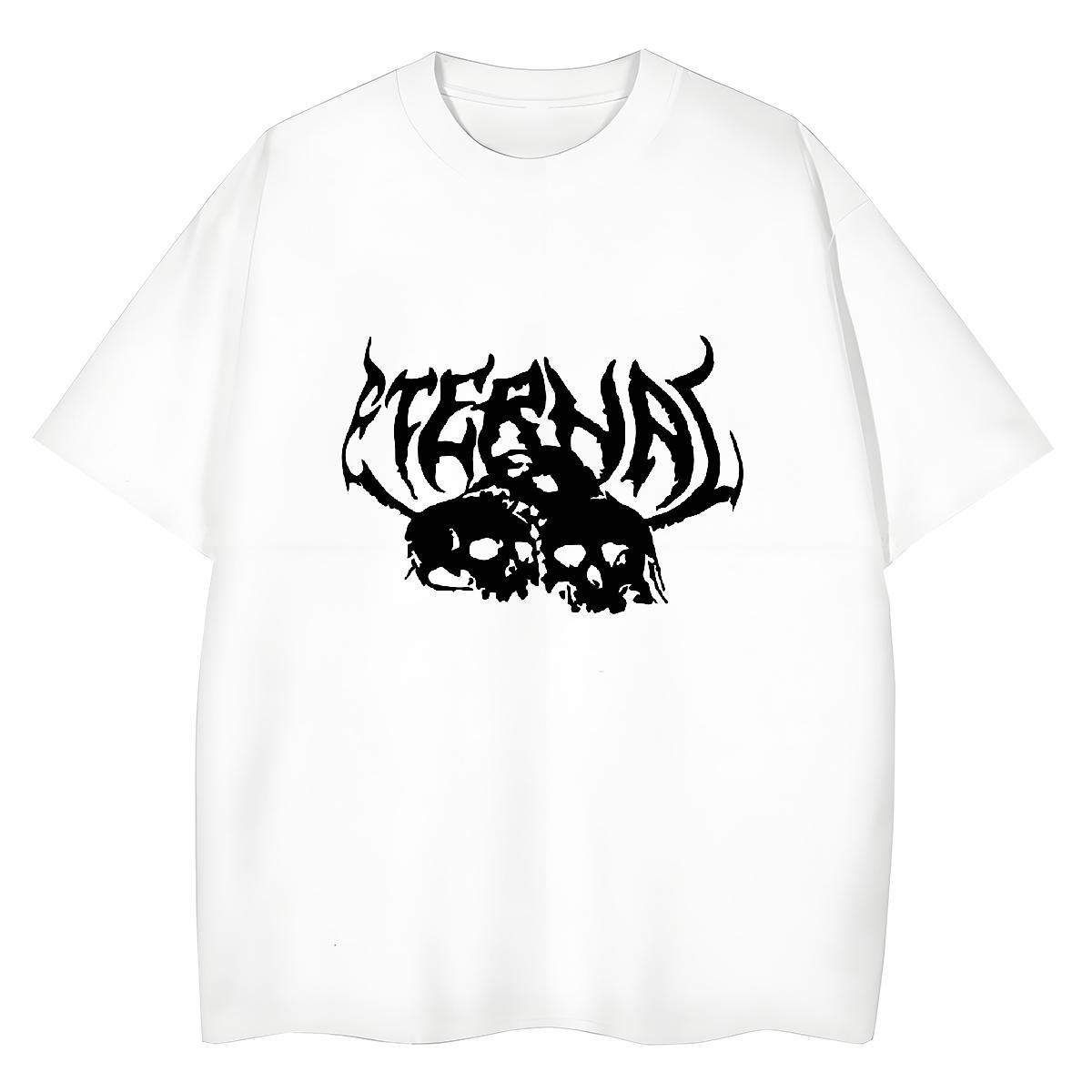 Brand Men T Shirts 100% Cotton 230g skull Sport DIY Printed Breathable Short Sleeve Mens Tshirts Fashion Tops Tees