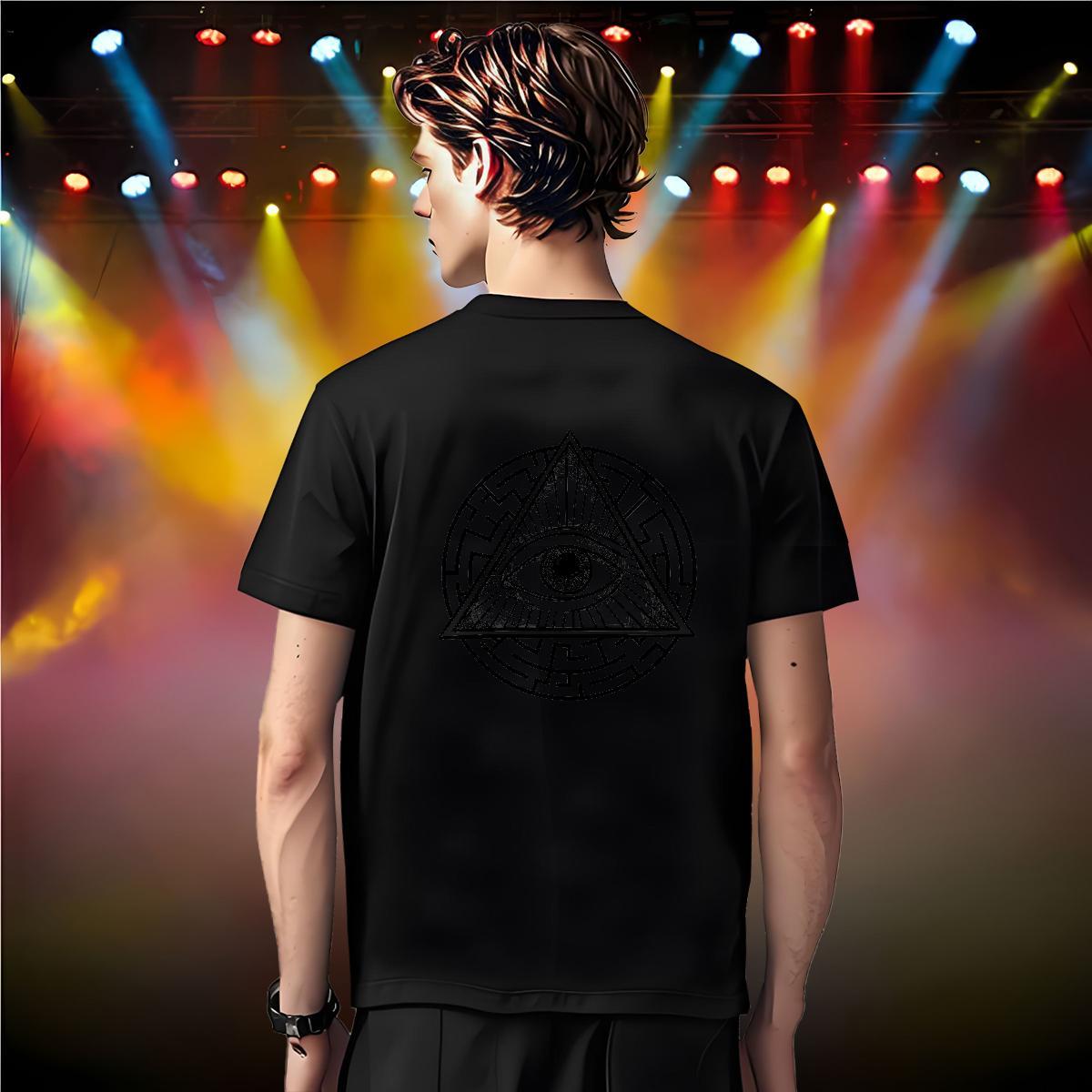 Designer Man T Shirts 230g Pure Cotton eye of the devil Street Casual Customized Print Breathable Crew Neck Tshirts Fashion Designer Tees Shirts