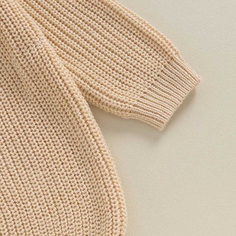 Autumn and Winter Childrens Sweater Newborn Cotton Long Sleeve Letter Embroidered Loose Knitted Top SweaterW240824