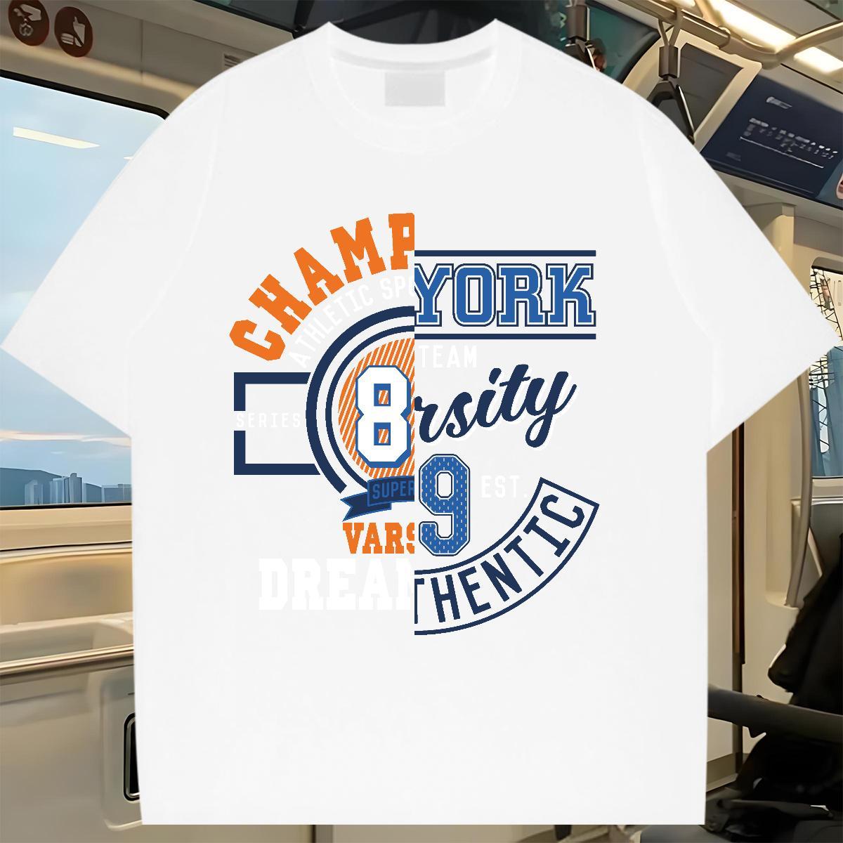 Lady Tshirt for Man Woman 230g Pure Cotton letter Street T shirt Breathable Crew Neck Oversized L-4XL Tops