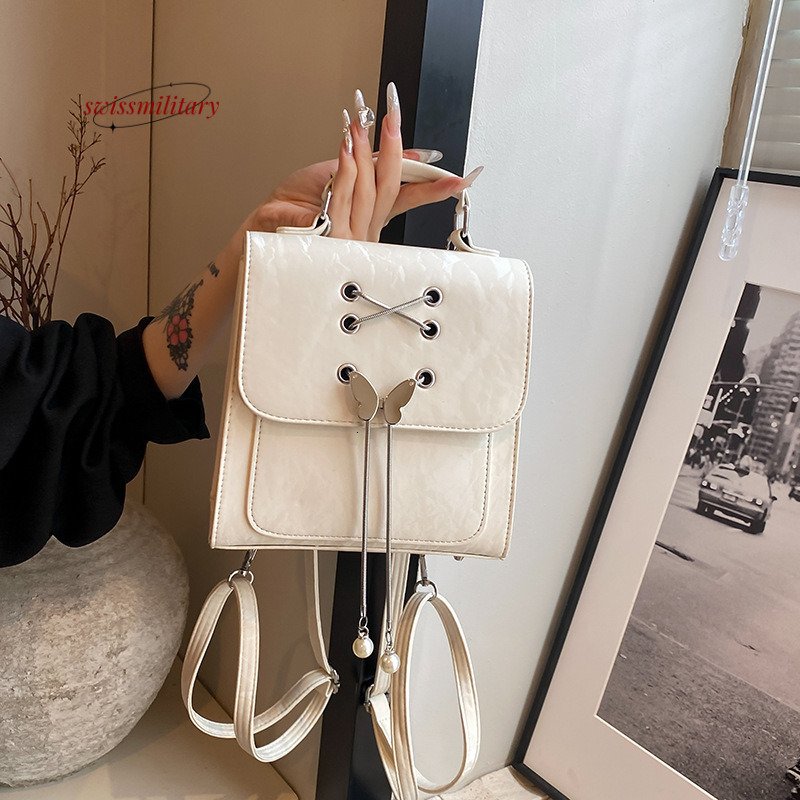 Swissmilitary Sier bow with niche design women in summer, simple versatile backpack for women, high-end and fashionable bag #34