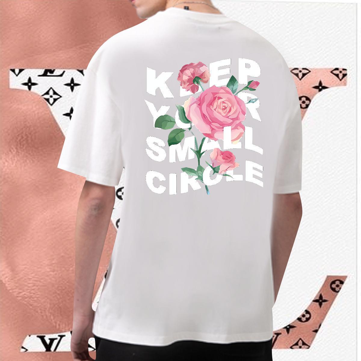 Comfortable Men T Shirts 230g 100% Cotton letter Daily Outfit Cartoon Print Breathable Crew Neck Men Tshirts Designer Fashion Tops Shirt