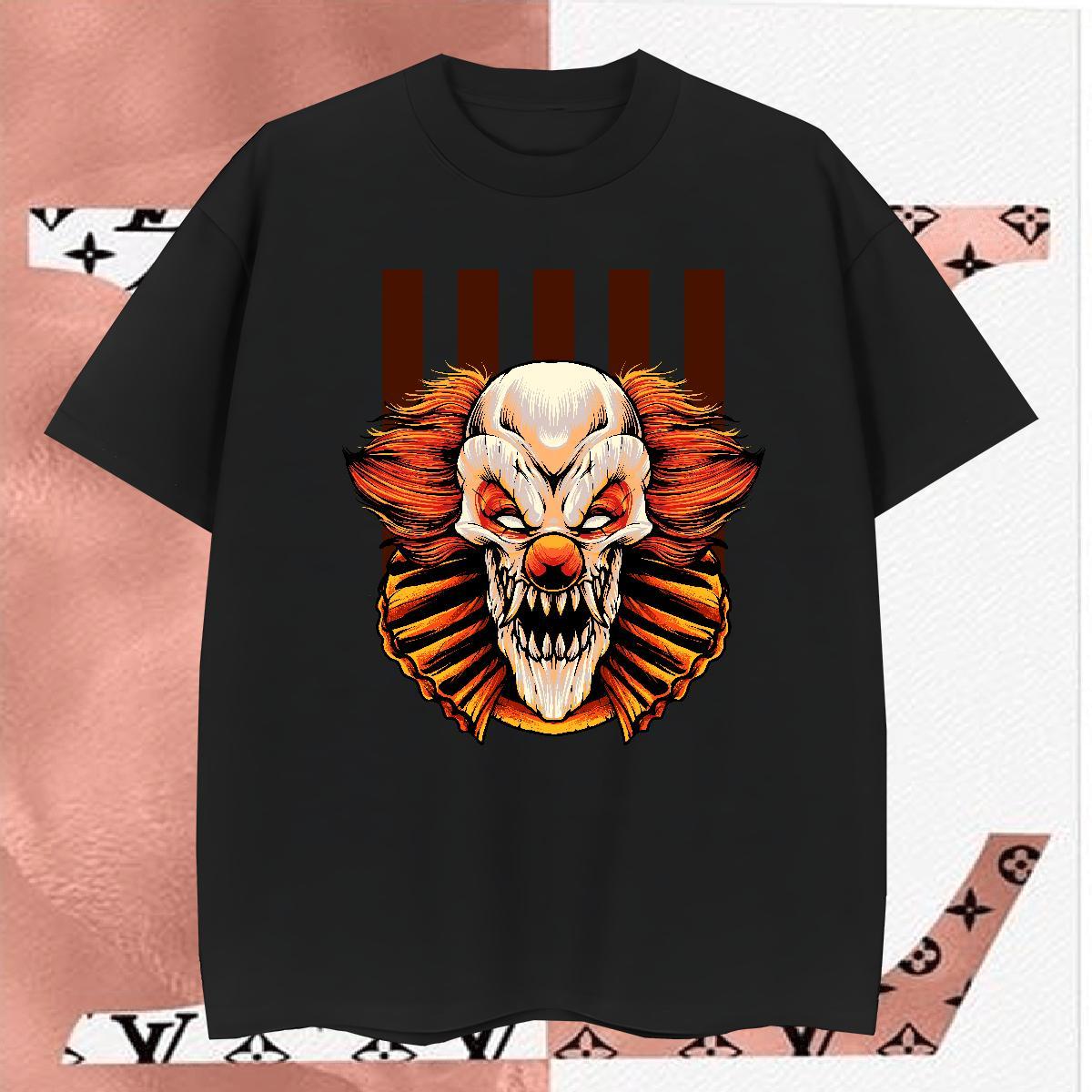 Soft Men T Shirts 230g Pure Cotton skull Daily Wear Graphic Crew Neck Tshirt for Man Woman DIY Top Tees