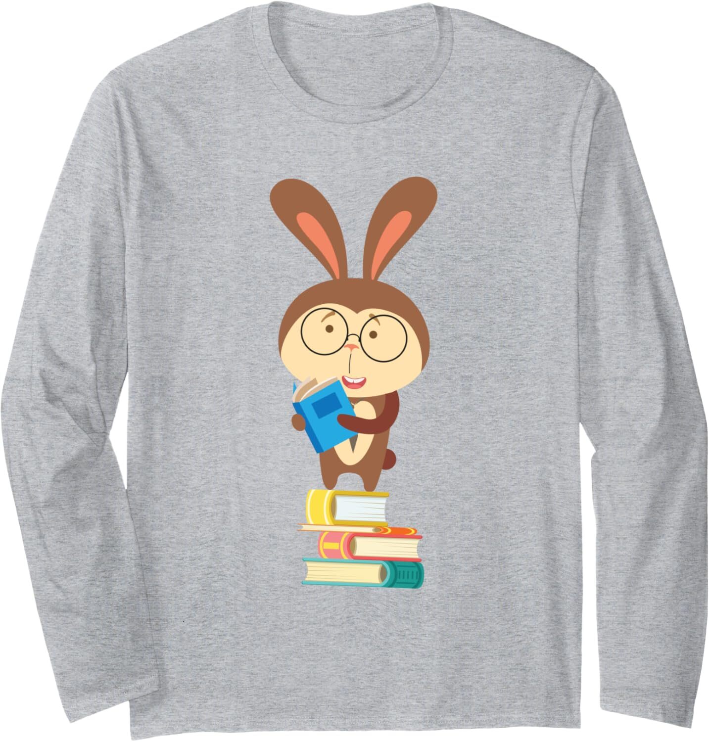 Long Sleeve Shirts for Men sweatshirt Nerd Mouse Over a Stack Of Books Funny Reader Gift Long Sleeve Tee Streetwear Casual tops clothes