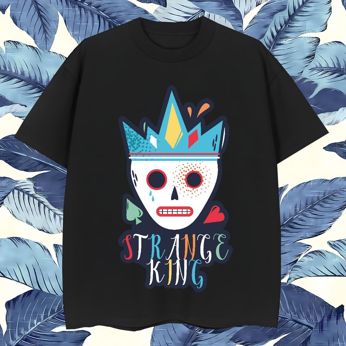 Popular Man T Shirts 230g 100% Cotton skull Daily Outfit Anime O-Neck Short Sleeve Tshirt for Man Woman 2024 Summer Tops