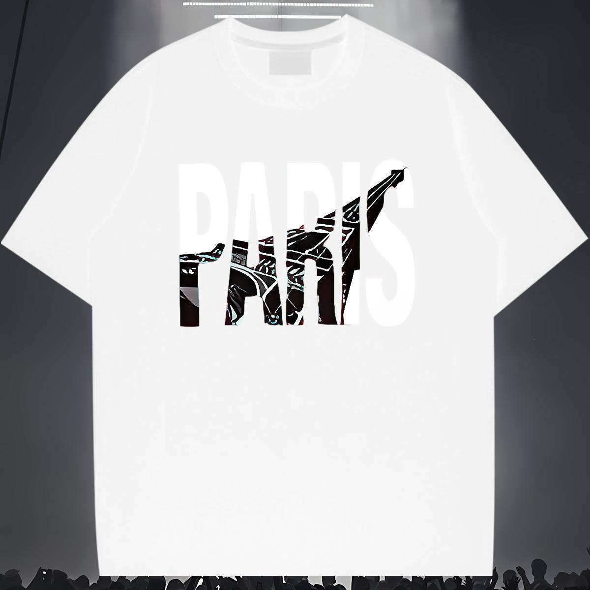 Brand Men T Shirts 230g 100% Cotton letter Hip Hop Street Cartoon Print Crew Neck Men Tops Tees DIY Customized Polos