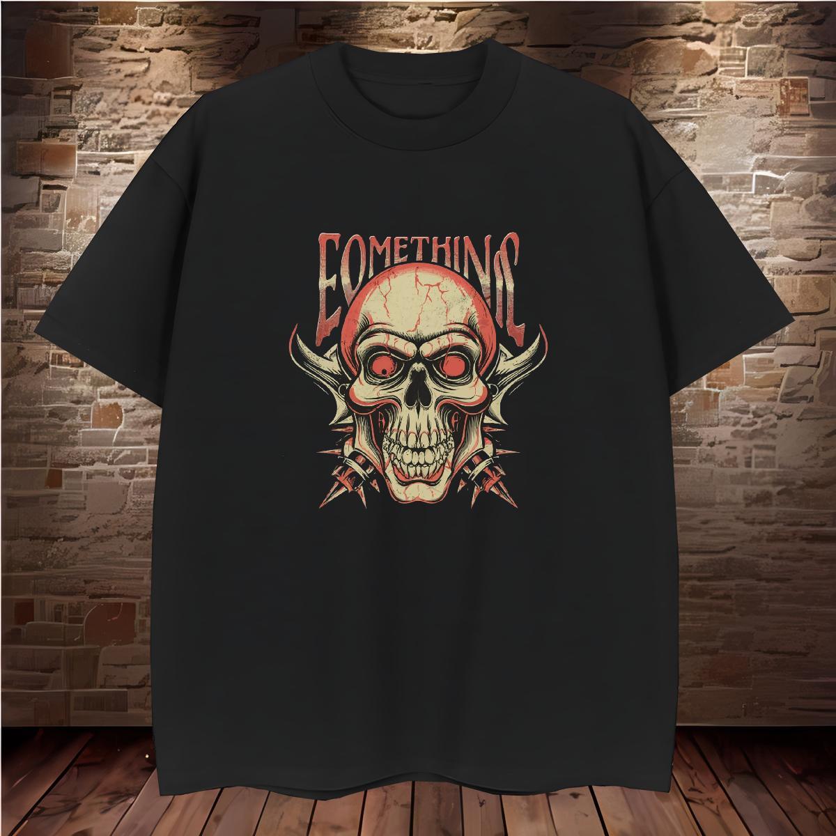 TOP Quality T-Shirts 230g 100% Cotton skull High Street Hip Hop Plus Size Custom Breathable Short Sleeve Men Clothes T-Shirt Fashion Designer Tops Shi
