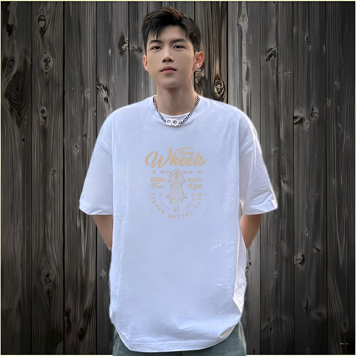 Classic Mens T Shirts 100% Cotton 230g Motorcycle Anime Printing Street Oversized 3XL 4XL Breathable Crew Neck Men Tops Tees New Designer Top Tees