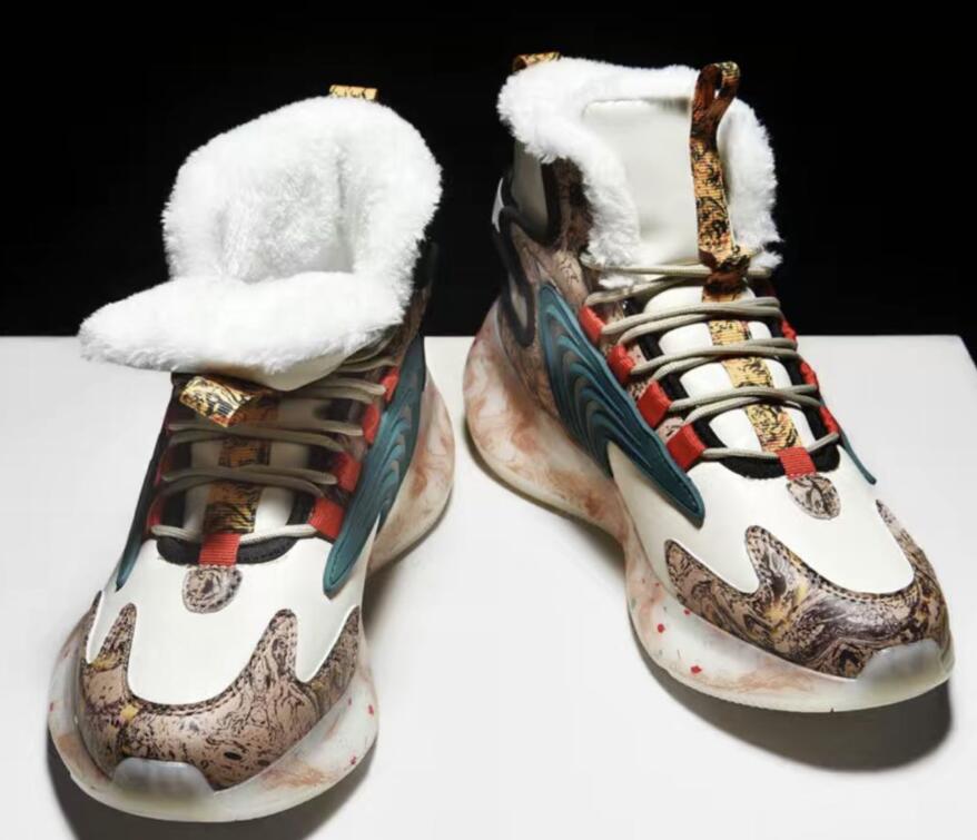 New Winter Men's shoes Plus Size Thickened Sports Shoes Cross-border Trendy Warm Cotton Shoes Popcorn Snow Sneakers mysterybox store Mix Order Ac