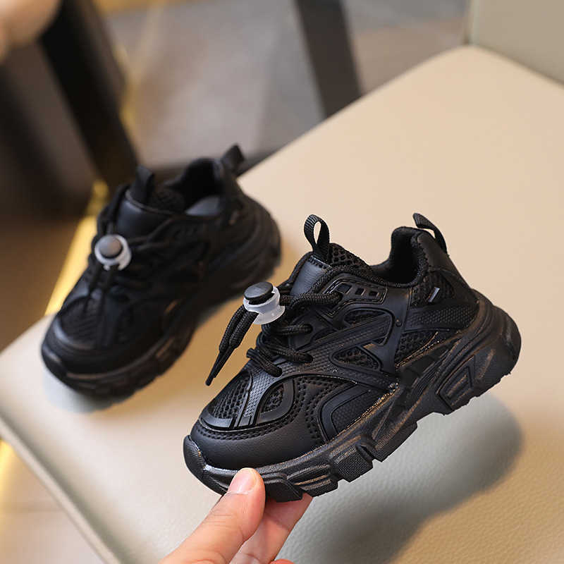 Athletic Outdoor Childrens running boys dad double mesh sports breathable white casual shoes 2023 autumn new item C260130