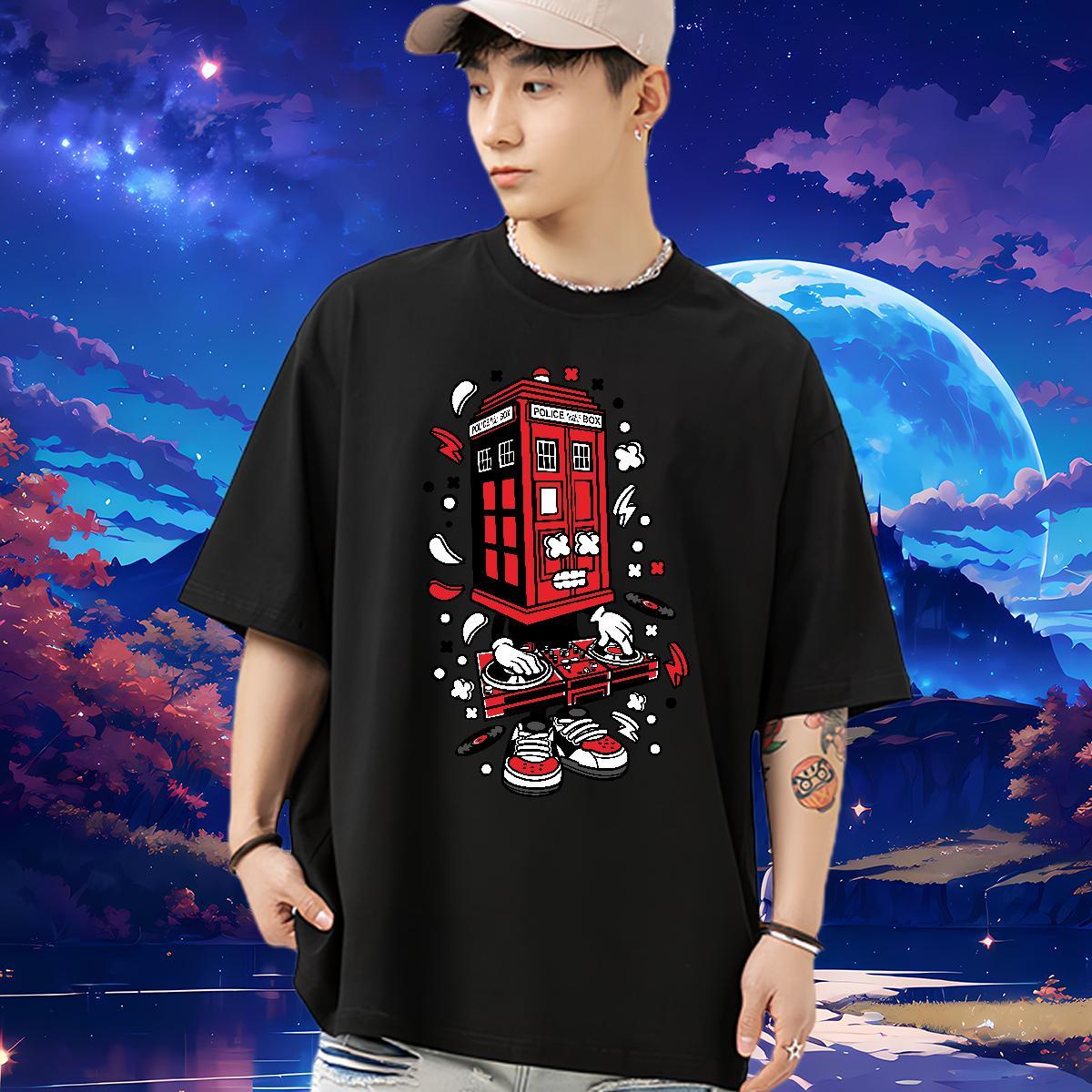 Soft T Shirt For Man 100% Cotton 230g ET Street Casual Custom Cartoon Pure Cotton Mens Tshirts Fashion Designer Wear