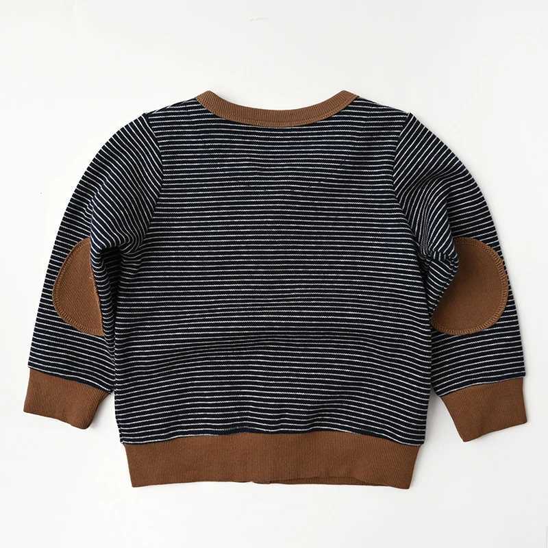 Childrens Knitted Cardigan Spring/Autumn Boys Sweater V-neck Striped Childrens Knitted SweaterW240824