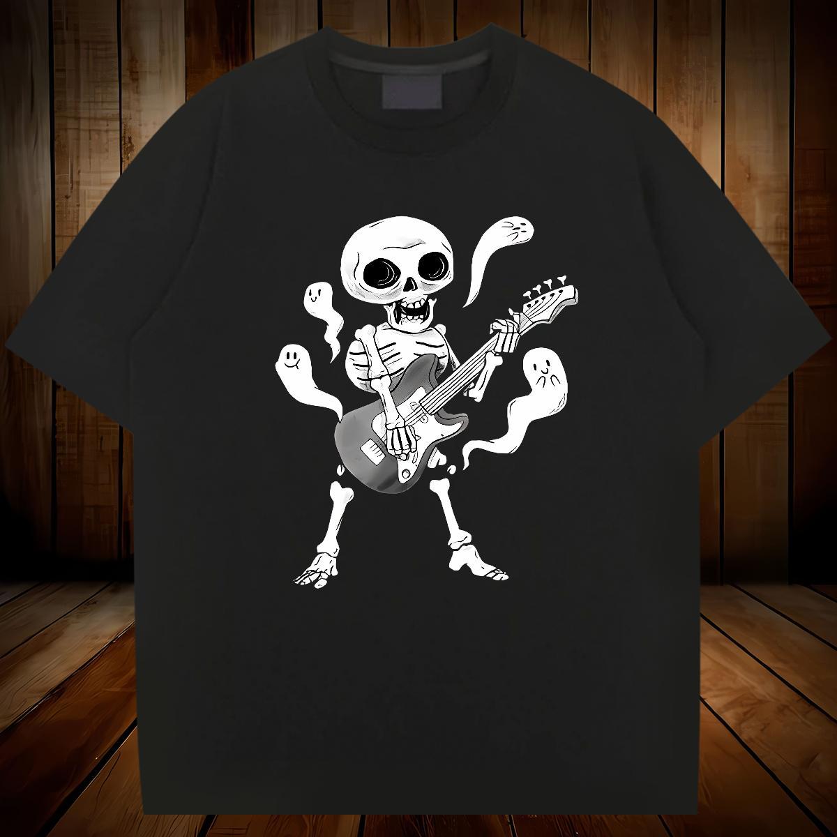 Soft T Shirts Men 100% Cotton 230g skull Hip Hop Street Graphic Breathable Short Sleeve Men Clothes T-Shirt Designer Tops Shirt