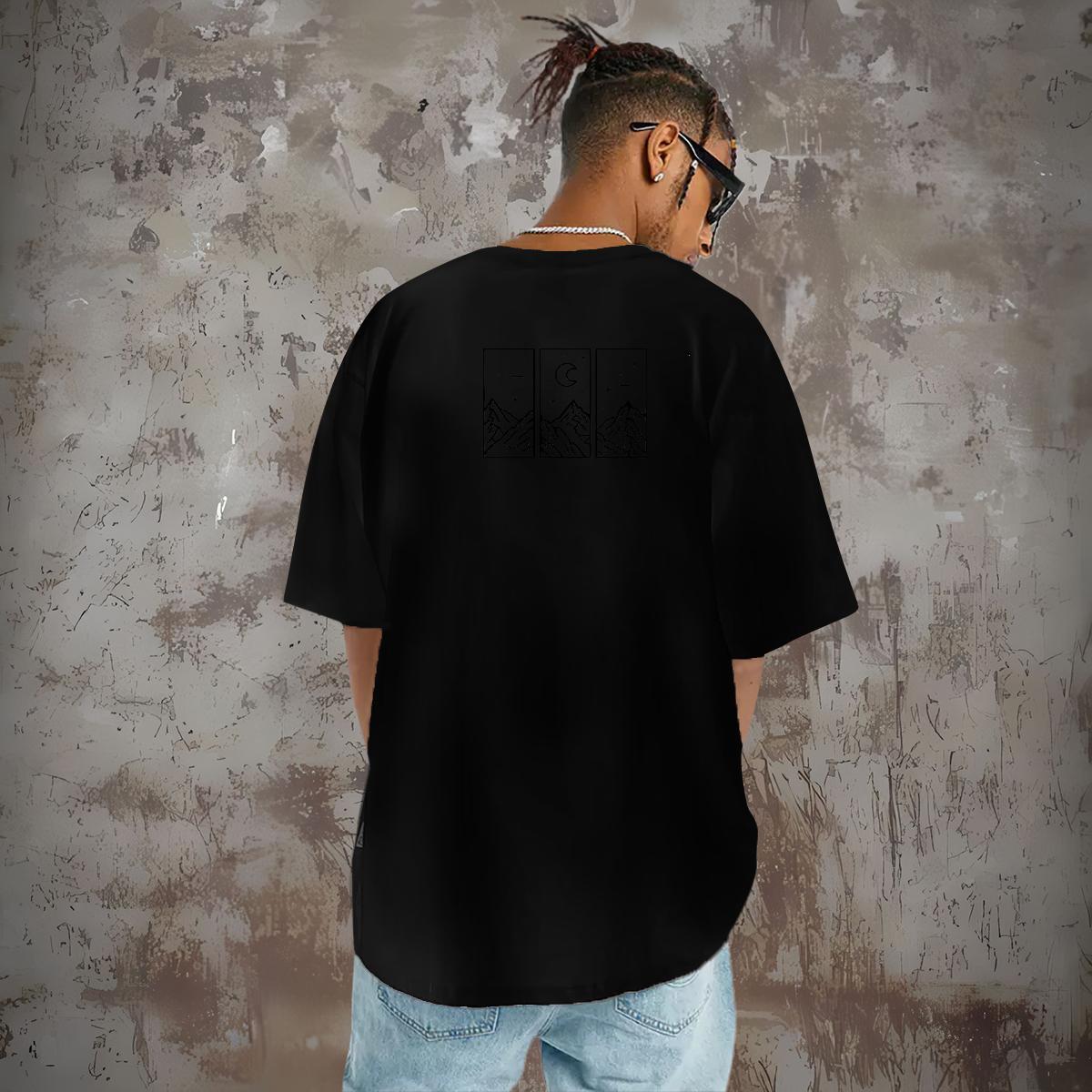 Soft T Shirts Men 230g Cotton mountains Hip Hop Street Oversized 4XL Short Sleeve Soft Men Tshirts Custom Tops Tees