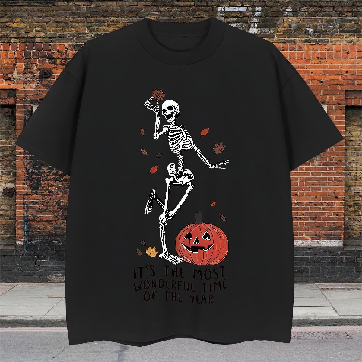 Comfortable T shirt 230g Pure Cotton skull Hip Hop Custom Big Size Crew Neck Breathable Men Tops Tees New Arrival Tee Shirt
