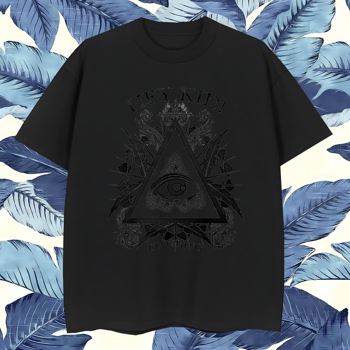 Designer T-Shirts for Men 100% Cotton 230g eye of the devil Daily Outfit Plus Size Cartoon Round Neck Short Sleeve Tshirt for Man Woman Custom Polos