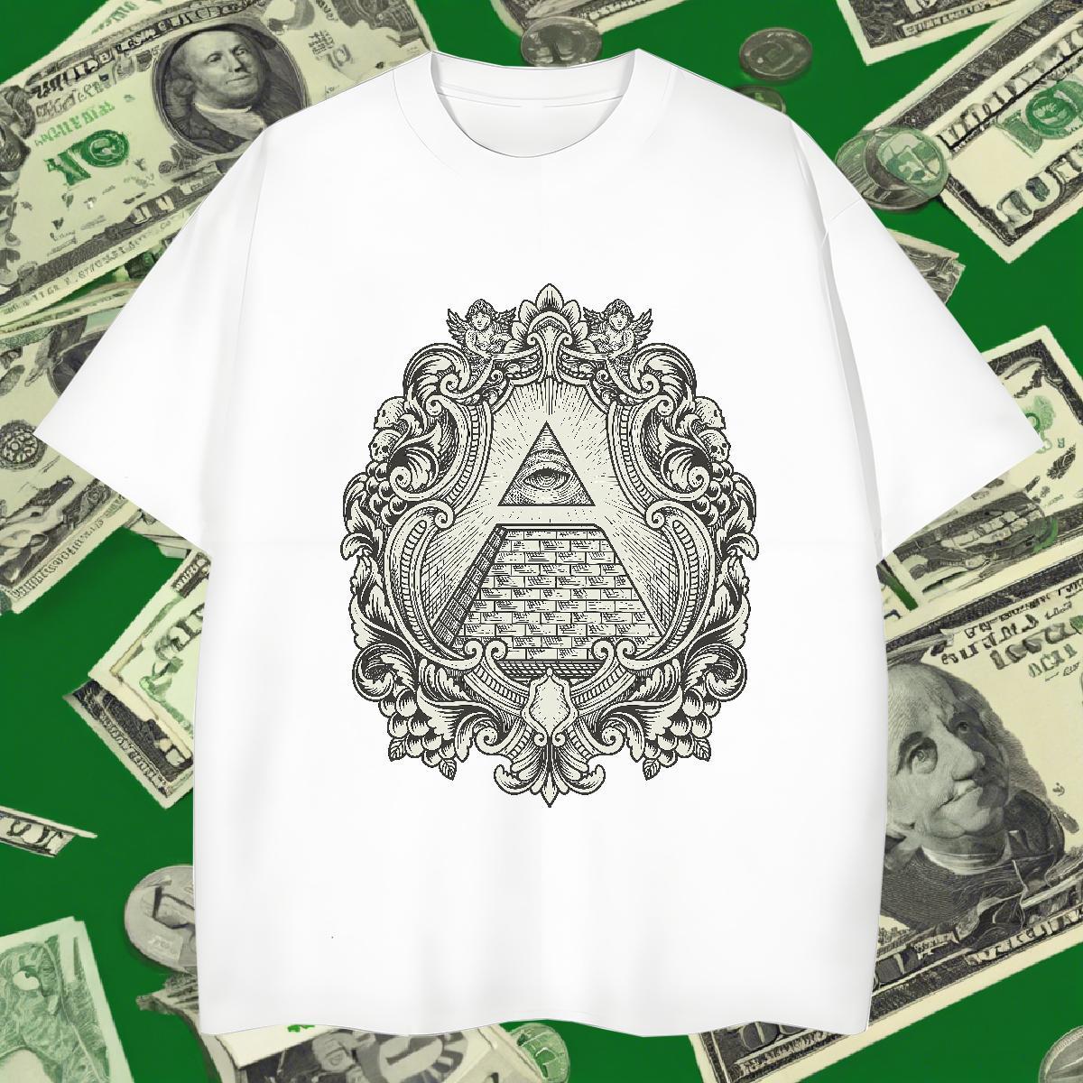 High Quality T Shirt For Man 230g Cotton eye of the devil Sport Skull O-Neck Short Sleeve Couples T Shirts DIY Customized Polos