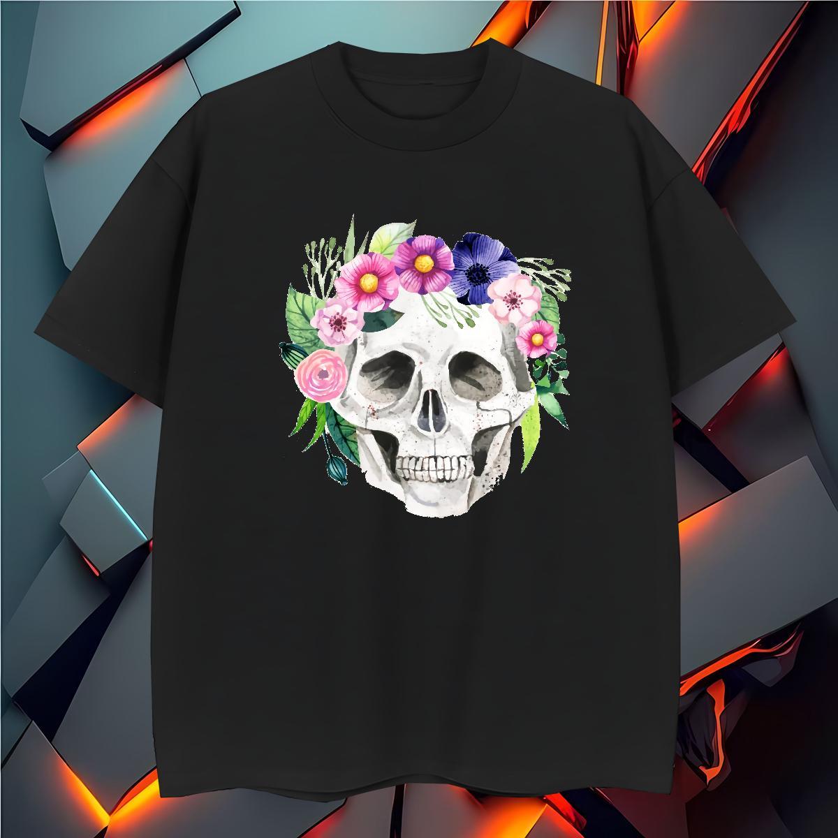 Cool Design T shirt 230g 100% Cotton skull Sports Casual Black Oversized Breathable Men Tees Designer Clothes