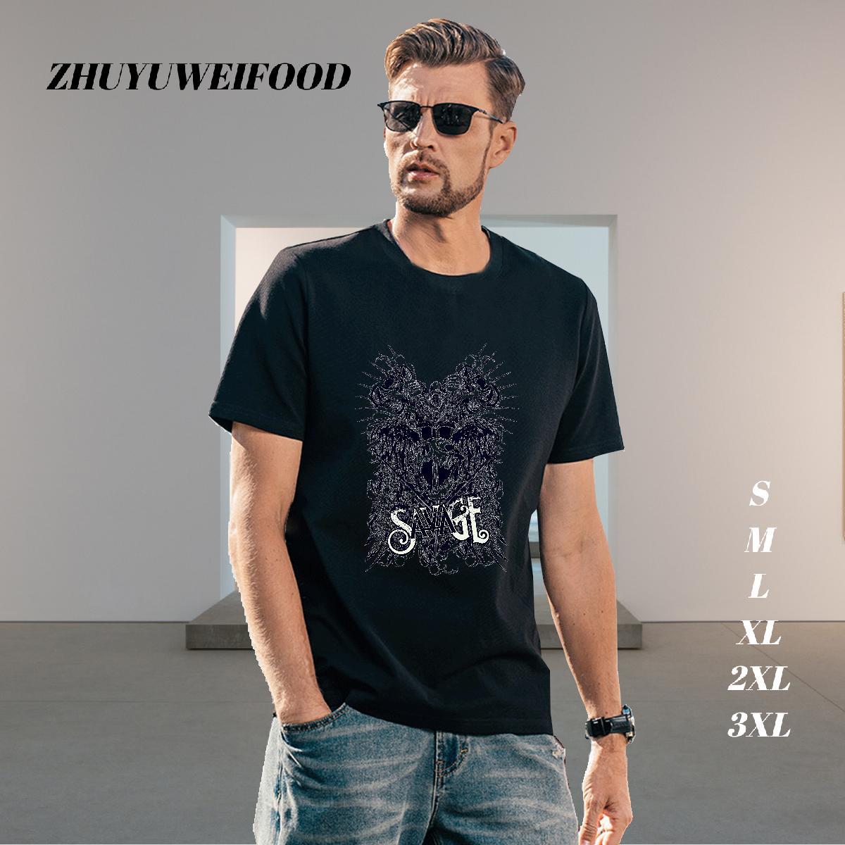 Unisex Men T Shirts 230g Pure Cotton skull Hip Hop Street Custom Big Size Breathable Soft Men Tees New Clothes