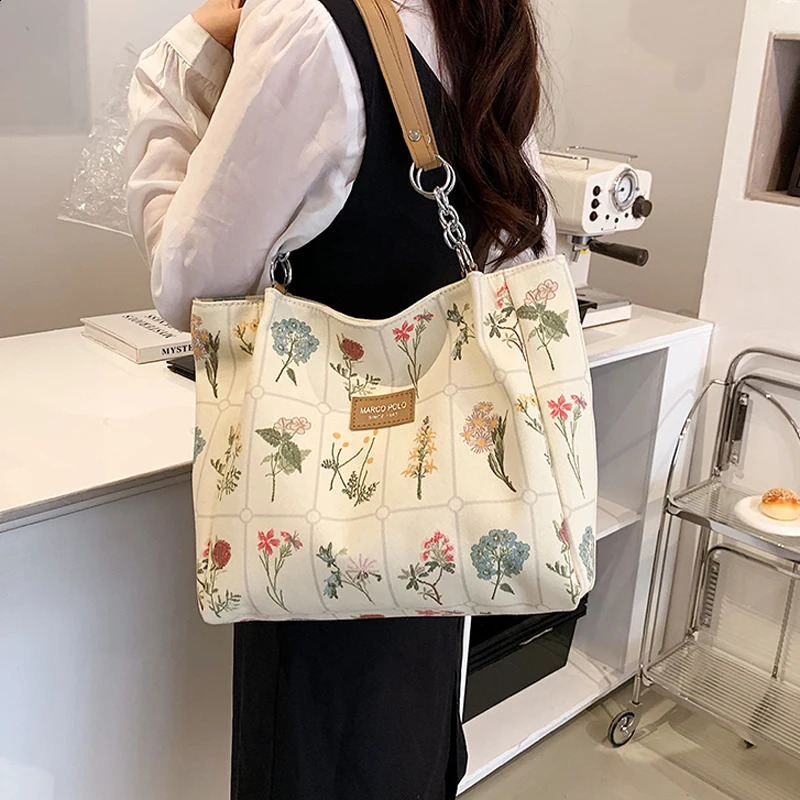 Shoulder Bags for Women Canvas Printed Crossbody Bag Women Handbag Large Capacity Bag Purses and Handbags Bolsos De Noche Bolsas 240824