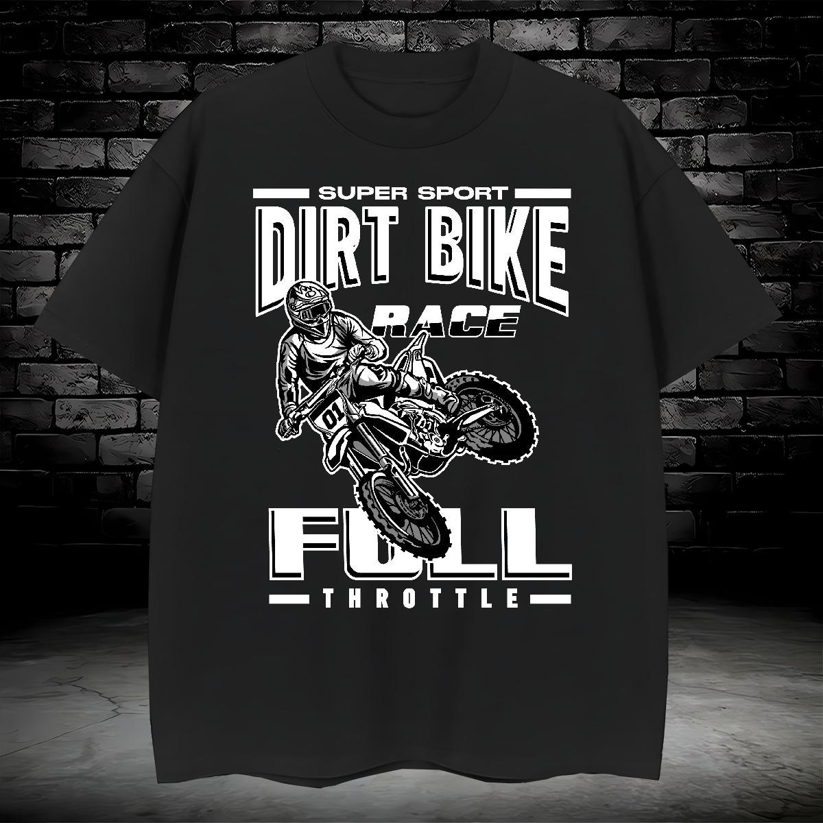 TOP Quality Man T Shirts 230g Cotton motorbike Summer Casual Oversized Short Sleeve O-Neck Men Clothes T-Shirt New Arrival Tees Shirts