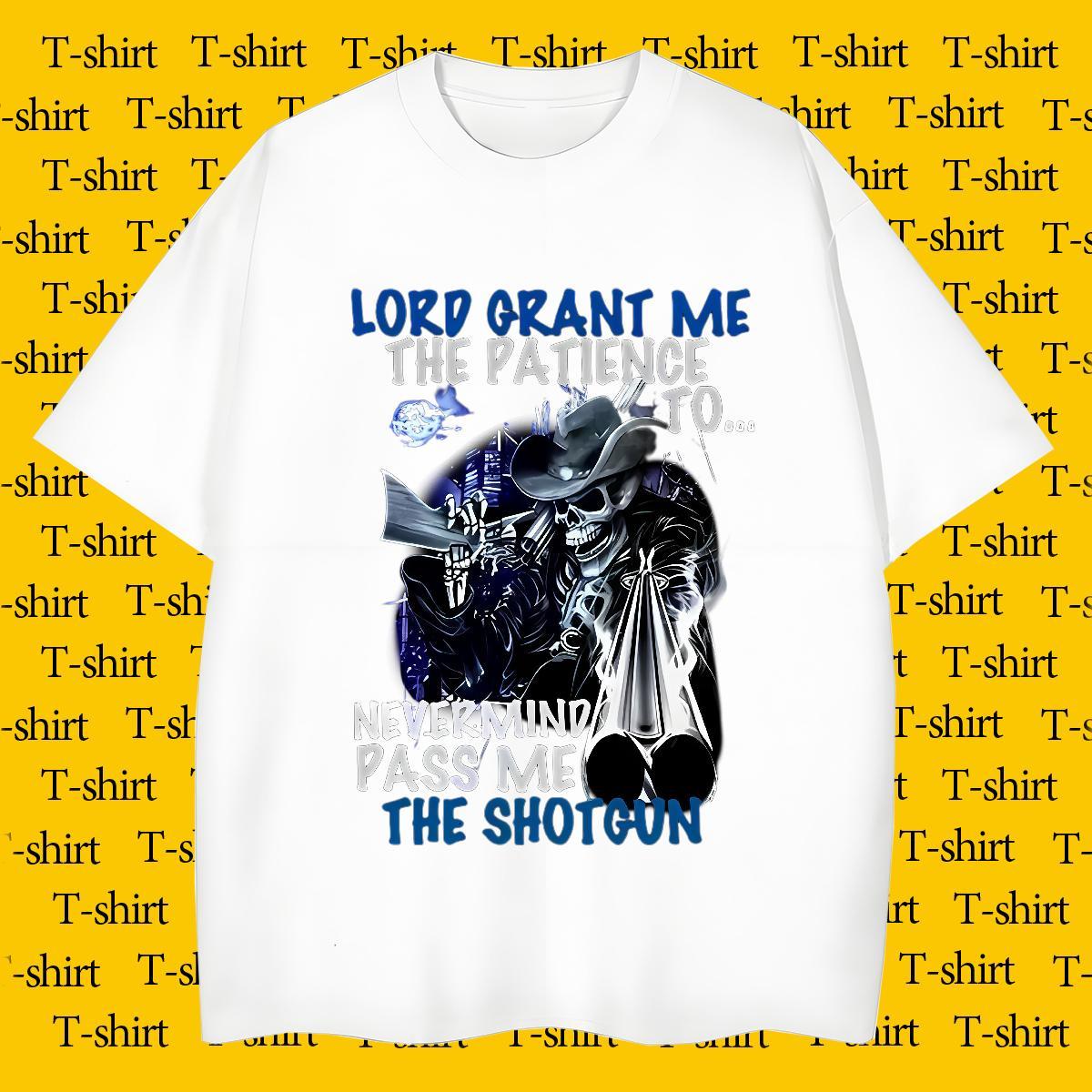 Wholesale T Shirts Men 230g 100% Cotton skull Street Casual Custom Print Oversized O-Neck Short Sleeve Men Tees Classic Casual Clothes