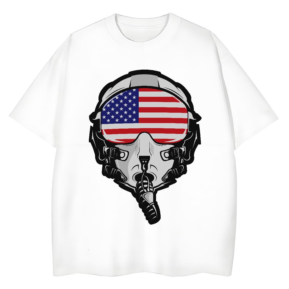 Unisex Tshirt for Man Woman 230g Pure Cotton spaceman Sports Street Wear Womens T Shirts Crew Neck Anime Tees