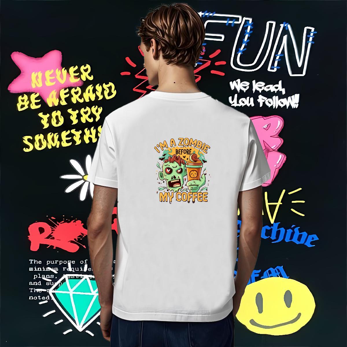 Popular Man T Shirts 230g Cotton skull Street Wear Cartoon Print Breathable Short Sleeve Men Tshirts Designer Top Tees