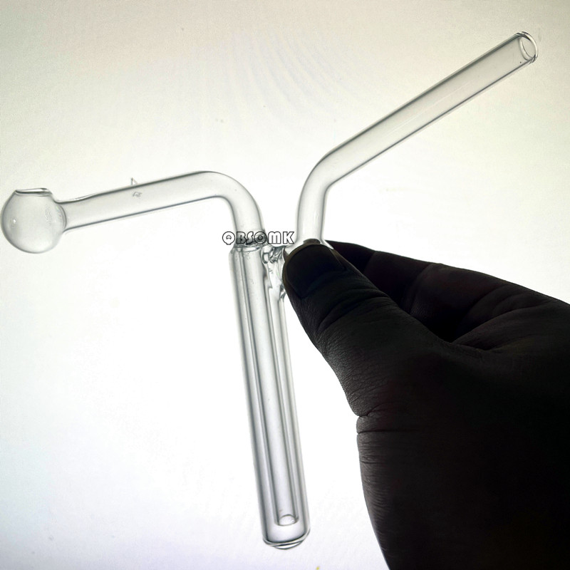 Glass Oil Burner Bong with Thick Pyrex Burners Pipe Clear Heady Recycler Dab Rigs Hand Water Pipes Bongs