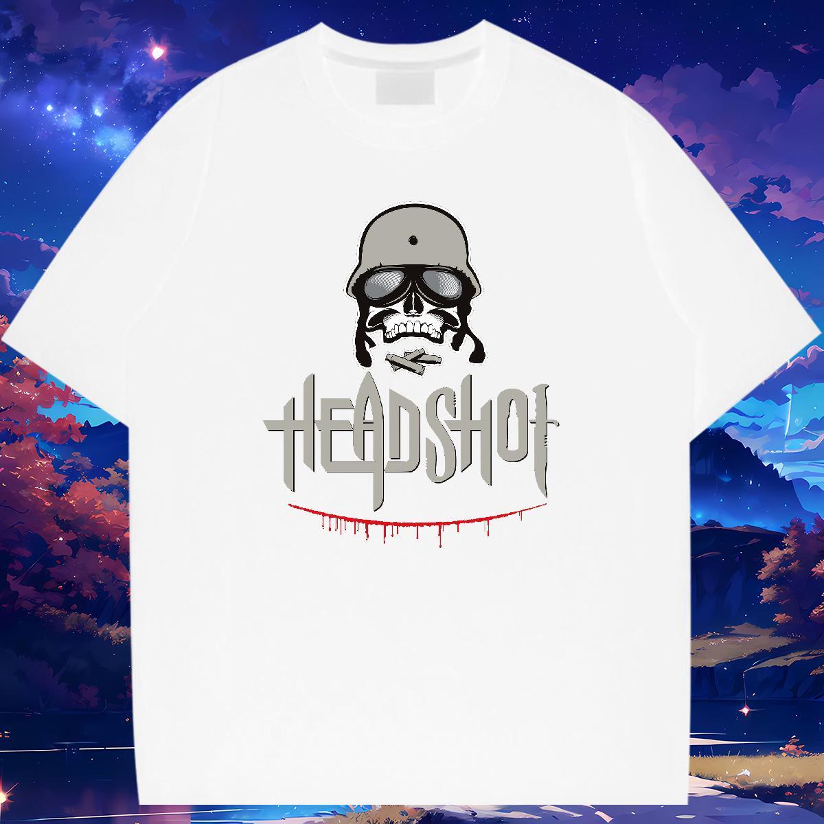 Brand Men T Shirts 230g 100% Cotton skull Daily Wear Oversized Breathable Crew Neck Men Tees Fashion Design Clothings