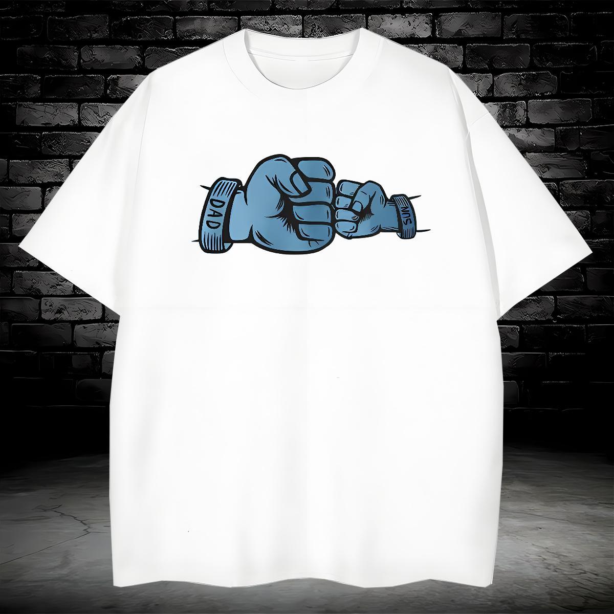 Loose Fit T Shirt For Man 230g Pure Cotton hands Anime Printing Street DIY Breathable Crew Neck Couples T Shirts Brand Tops Shirt