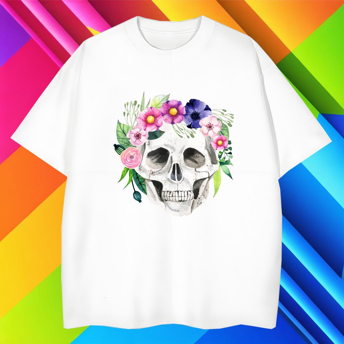 Loose T Shirt For Man 230g 100% Cotton flower Beach Custom Print Plus Size Pure Cotton Men Tshirts Factory Direct Polos