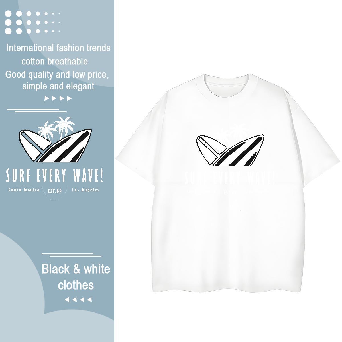 Loose Woman Tshirt 230g 100% Cotton skateboarding Spring Summer T-Shirts for Women Breathable DIY Logo Tshirts