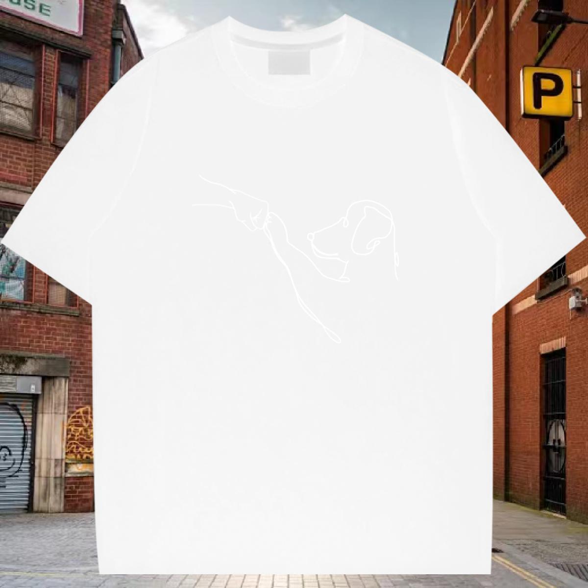 Classic T-Shirts 230g Pure Cotton letter Daily Wear Skull Breathable Crew Neck Couples T Shirts Fashion Designer Tops Shirt