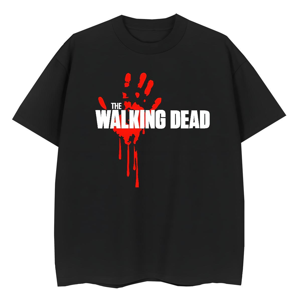 Loose Tshirt for Man Woman 230g Pure Cotton scary Hip Hop Womens T Shirts O Neck Short Sleeves Black Oversized Clothes Shirt
