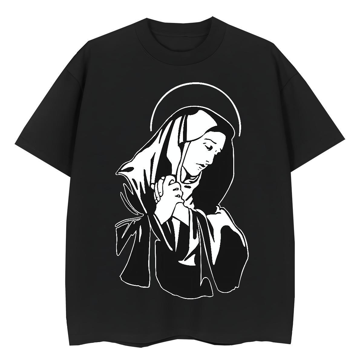 Nice Tshirt for Man Woman 230g Cotton pray Daily Outfit T-Shirts Short Sleeve O-Neck DIY Logo Clothes Shirt