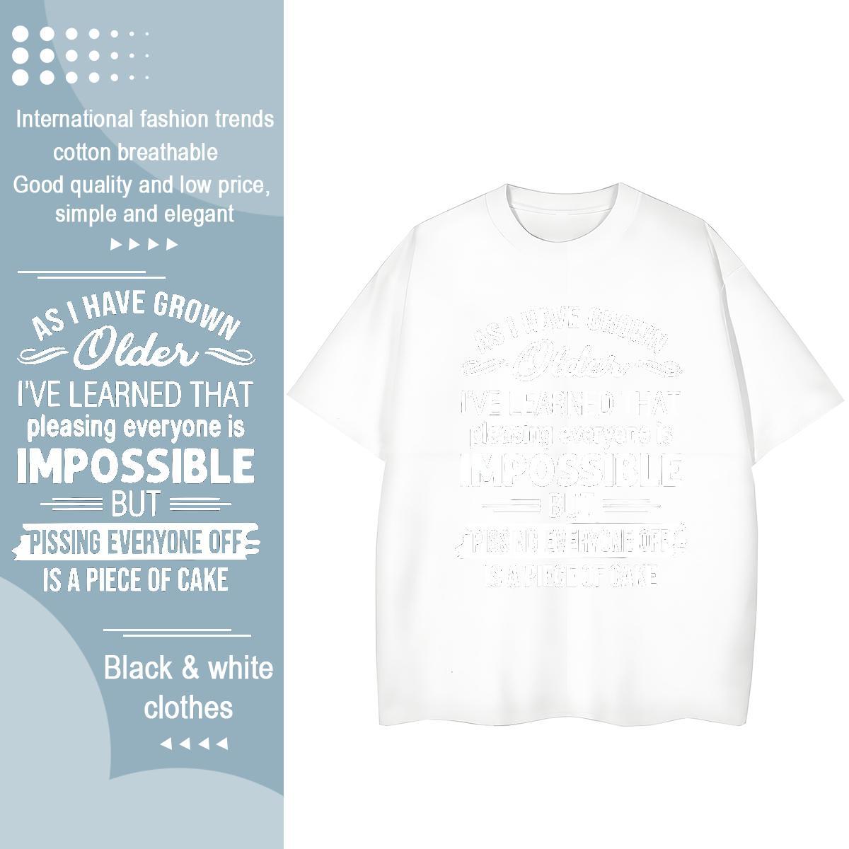 High quality Womens Tshirts 230g 100% Cotton letter Casual Daily Wear T Shirt For Woman O Neck Short Sleeves Plus Size Custom Tee Shirt
