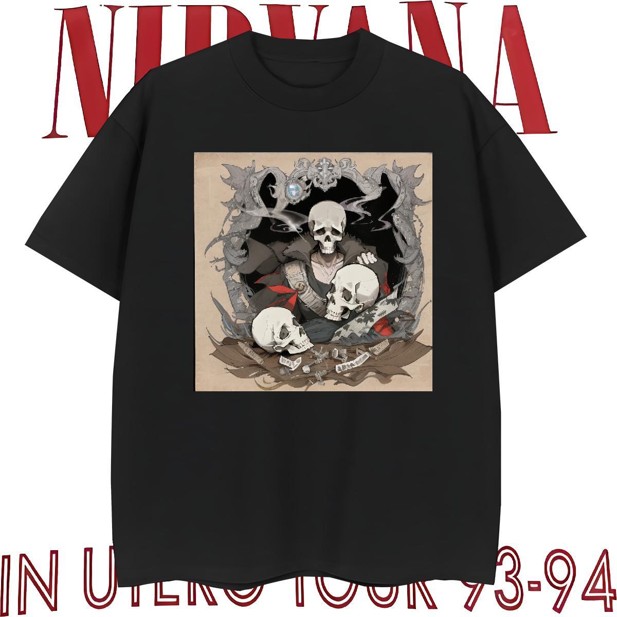 Comfortable T-Shirts for Men 100% Cotton 230g skull Street Casual Oversized Breathable Crew Neck Men Tshirts 2024 New Tops Tees