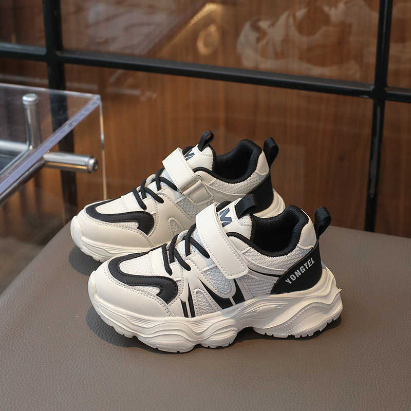 Athletic Outdoor Childrens sports shoes 2024 spring new item boys casual girls dad shoes running shoes H240805