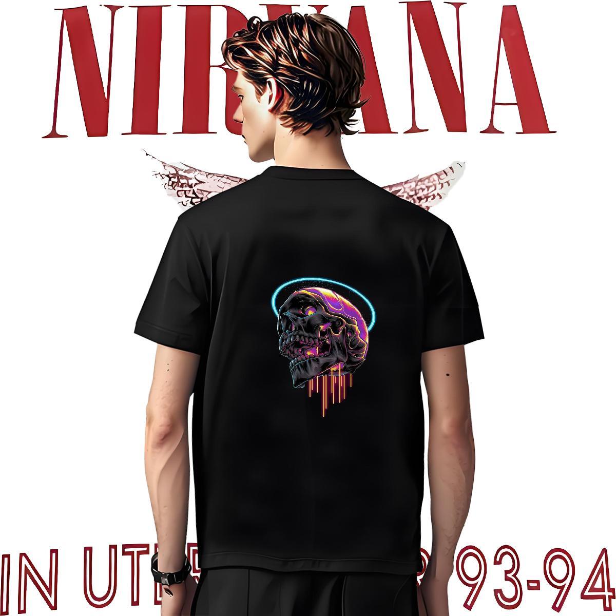 Classic T-Shirts 230g Pure Cotton skull Daily Wear Customized Print Breathable Short Sleeve Men Clothes T-Shirt DIY Top Tees