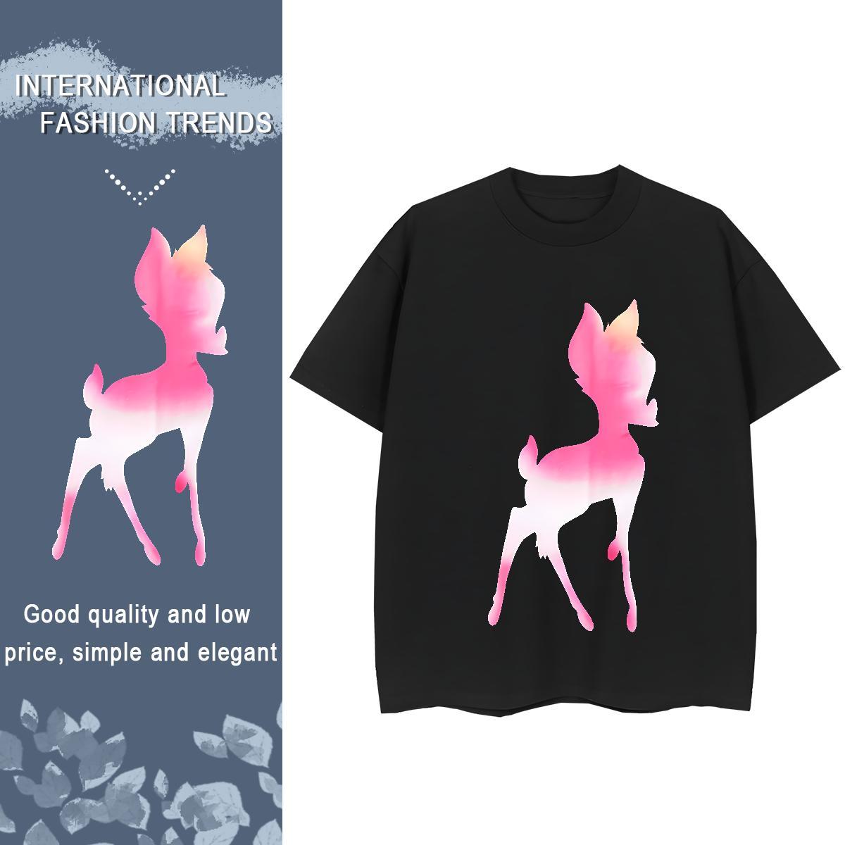 Wholesale Tshirt for Man Woman 230g 100% Cotton painting Daily Outfit T-Shirts for Women Breathable Short Sleeve Custom Print Plus Size Clothes
