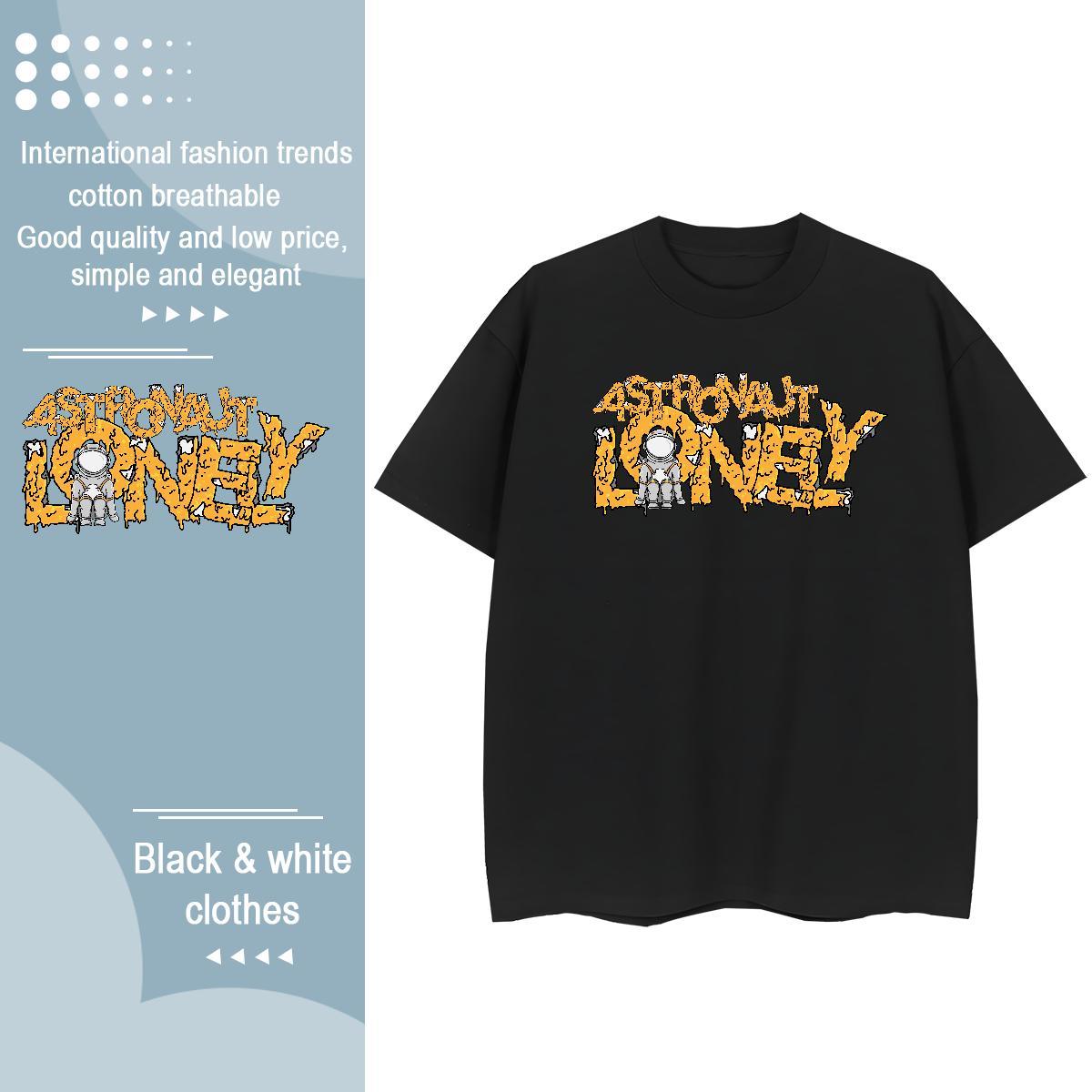 High quality Woman Tshirt 230g Cotton universe Casual Beach Woman T Shirts Breathable Crew Neck Custom Cartoon Clothings