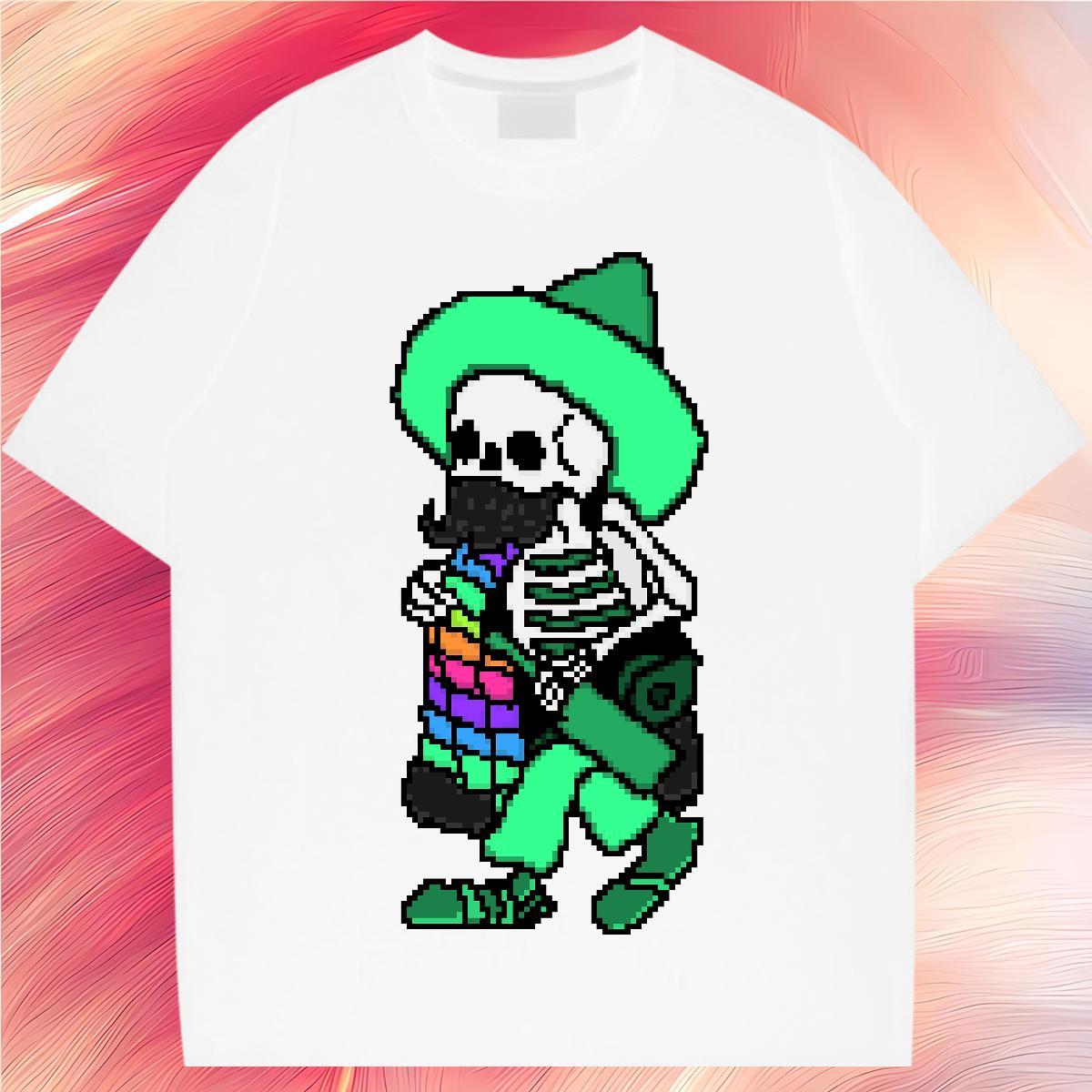 Popular Man T Shirts 230g 100% Cotton skull Daily Outfit DIY Anime O Neck Short Sleeves Couples T Shirts DIY Customized Tops Shirt