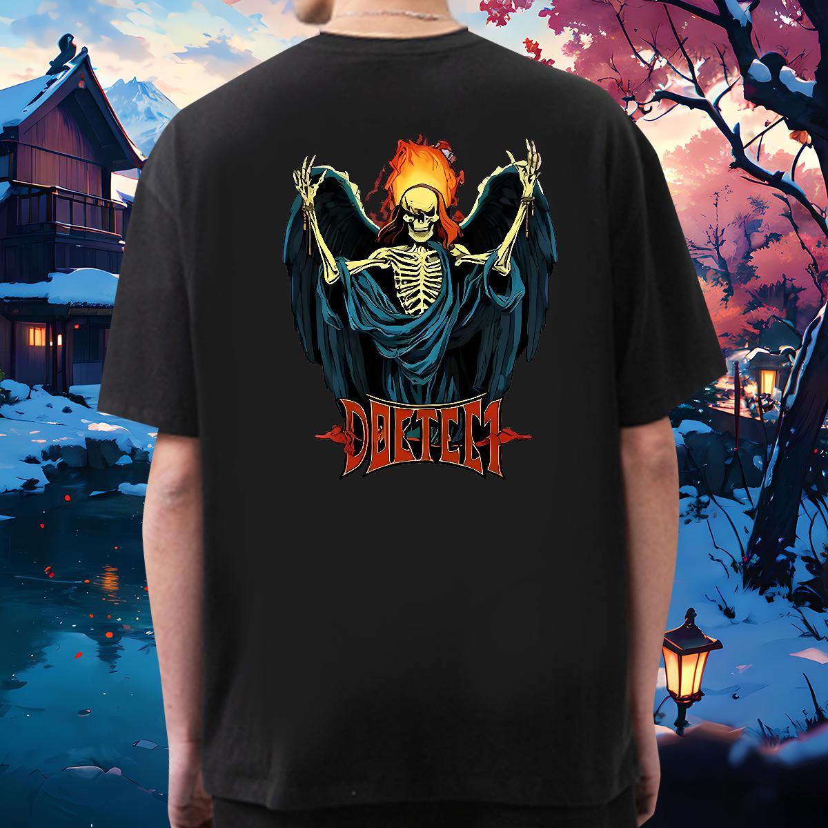 Soft T-Shirts 100% Cotton 230g skull Casual Beach Black White Breathable Crew Neck Couples T Shirts Stylist Tops