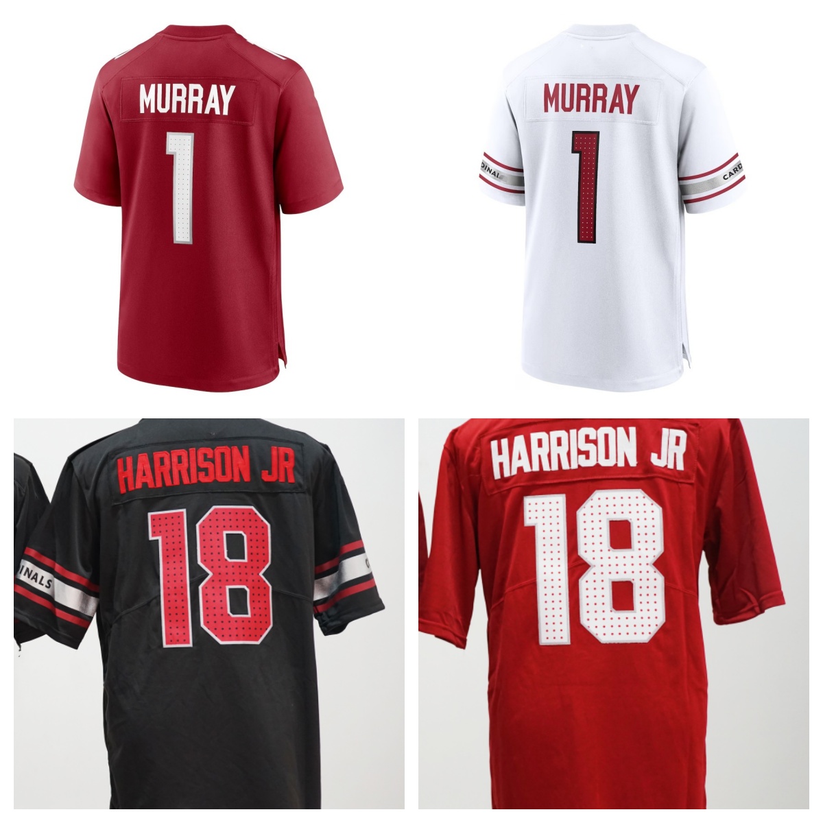 Football Jersey Marvin Harrison Jr. 18 Kyler Murray 1 Team Jerseys New Black Red White Color Stitched Men's Size S-XXXL