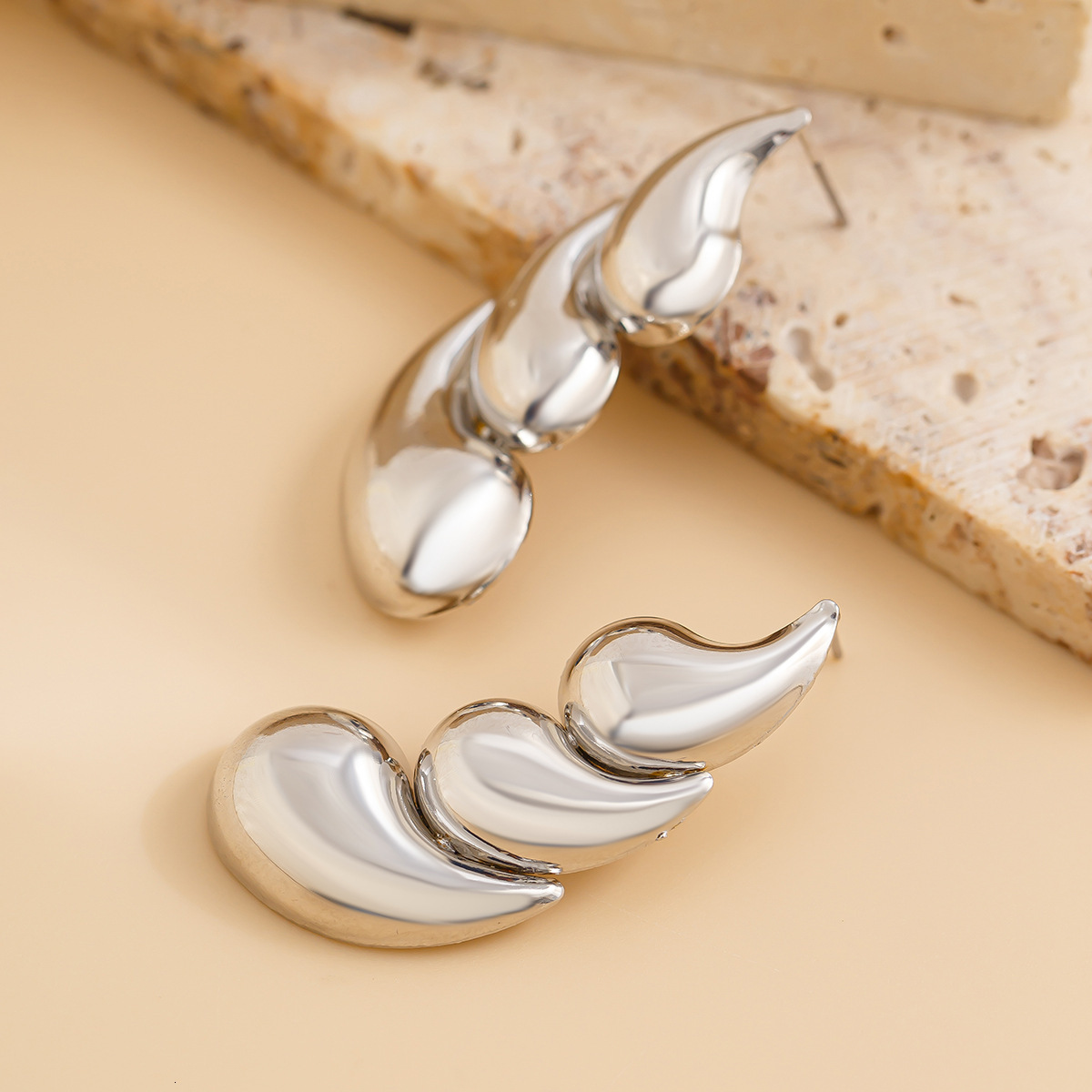Accessories Ins Light Summer Personalized Geometric Water Drop Earrings for Women